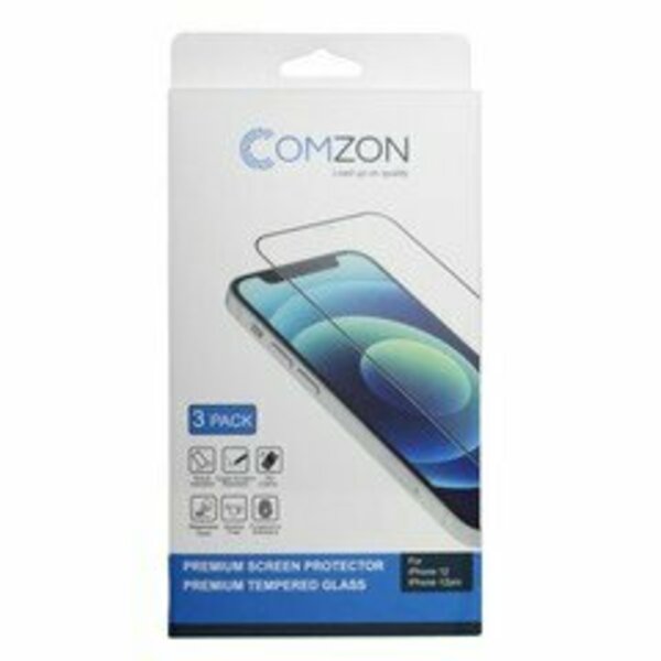 Swe-Tech 3C Comzon temp Glass Screen Pro for Apple iPhone 12/12Pro, 3D Resin Glass, full screen coverage, 3PK FWTC2012